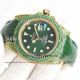 swiss replica rolex submarienr iced out 3135 green alligator strap watch (3)_th.jpg